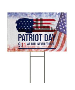 Gearhumans 3D We Will Never Forget Patriot Day Custom Yard Sign