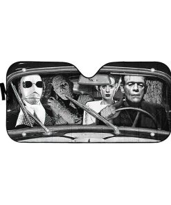Gearhumans 3D Halloween Monster Horror Movie Custom Car Auto Sunshade