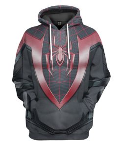 Gearhumans 3D Spiderman Miles Morales Custom Tshirt Hoodie Apparel