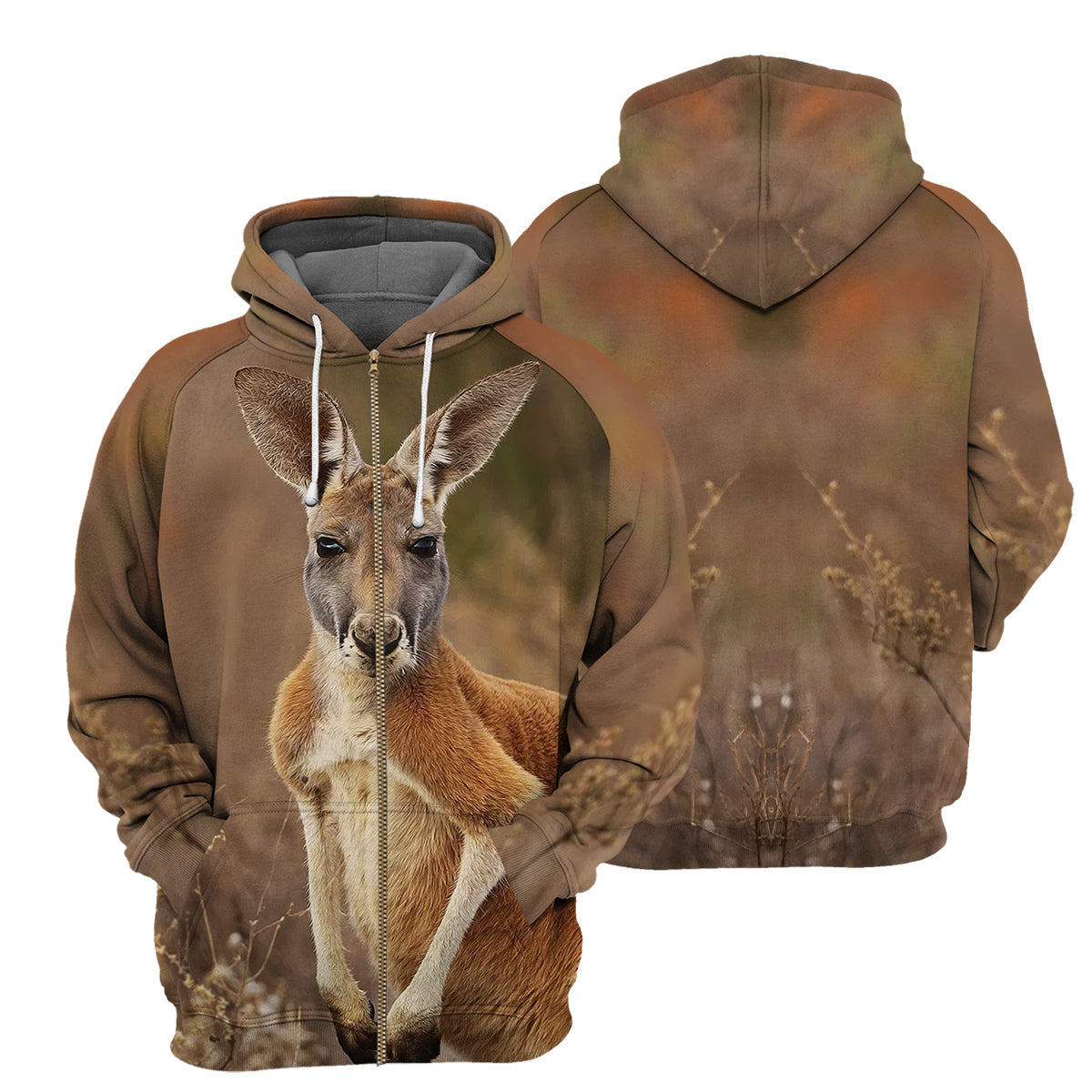 Gearhumans Kangaroo - 3D All Over Printed Shirt 4 Gearhumans Kangaroo - 3D All Over Printed Shirt - Image 4