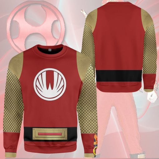 Gearhumans 3D The Red Wind Rangers Ninja Storm Custom Tshirt Hoodie Apparel - Image 12