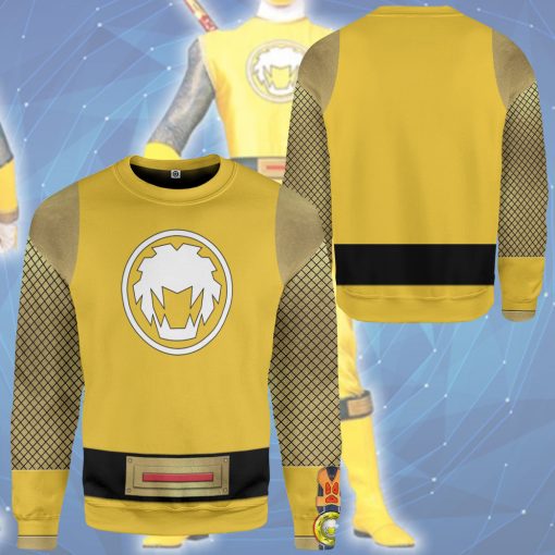 Gearhumans 3D The Yellow Wind Rangers Ninja Storm Custom Tshirt Hoodie Apparel