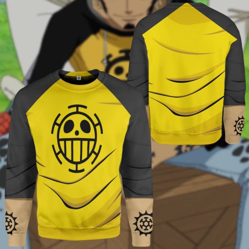 Gearhumans 3D One Piece Trafalgar DW ater Law  Custom Hoodie Tshirt Apparel - Image 12