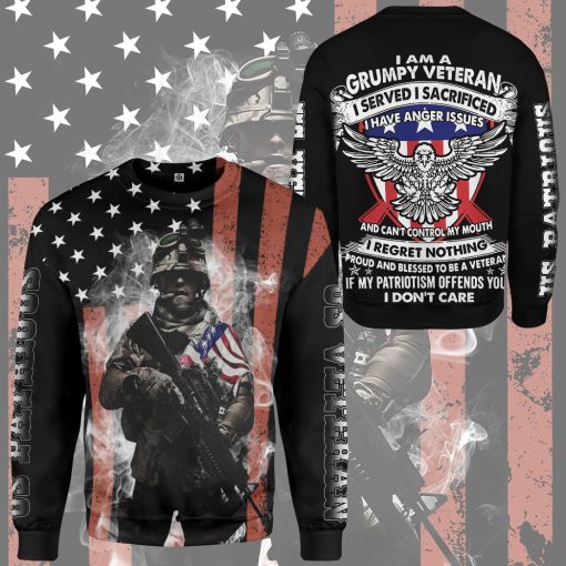 Gearhumans 3D US Veteran Patriot Custom Tshirt Hoodie Apparel