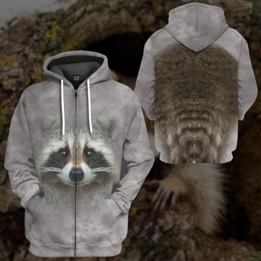 Gearhumans 3D Raccoon Custom Tshirt Hoodie Apparel - Image 14