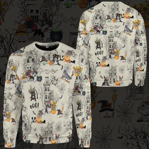 Gearhumans 3D Halloween Town With French Bulldog Custom Tshirt Hoodie Apparel