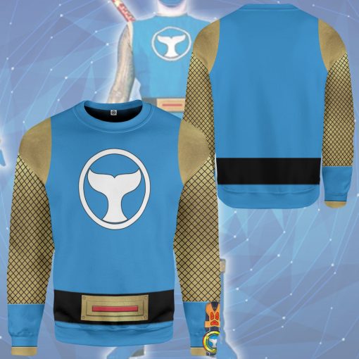 Gearhumans 3D The Blue Wind Rangers Ninja Storm Custom Tshirt Hoodie Apparel - Image 10
