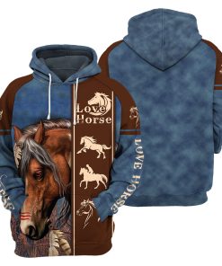Gearhumans Love Horse - 3D All Over Printed Shirt