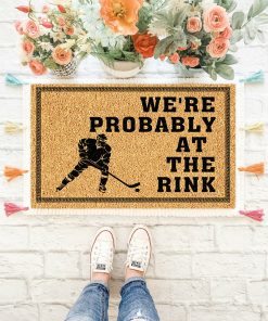 Gearhumans We Are Probably At The Rink Hockey- Doormat