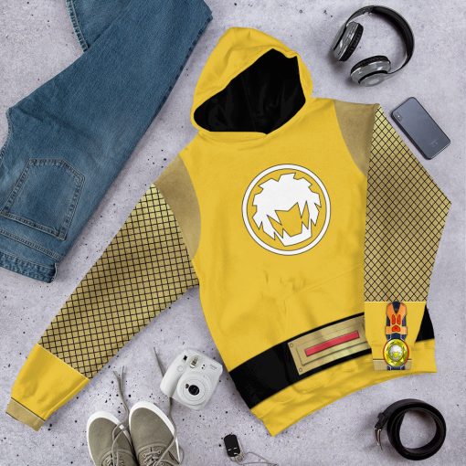 Gearhumans 3D The Yellow Wind Rangers Ninja Storm Custom Tshirt Hoodie Apparel