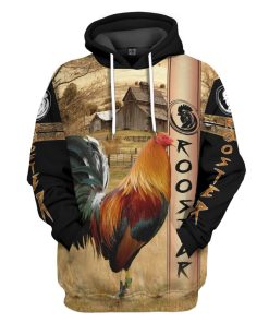 Gearhumans 3D Rooster Custom Tshirt Hoodie Apparel