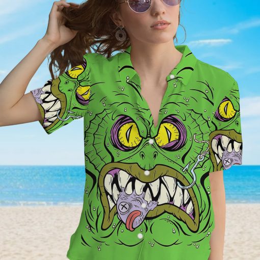 Gearhumans 3D Gruesome Gillman Custom Hawaii Shirt - Image 6