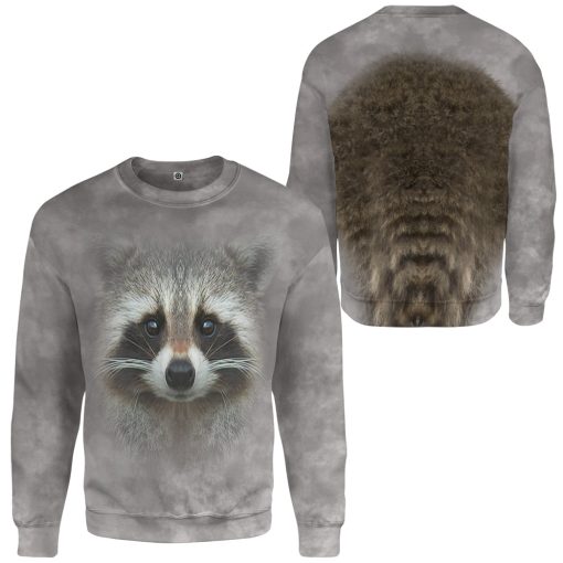 Gearhumans 3D Raccoon Custom Tshirt Hoodie Apparel - Image 6