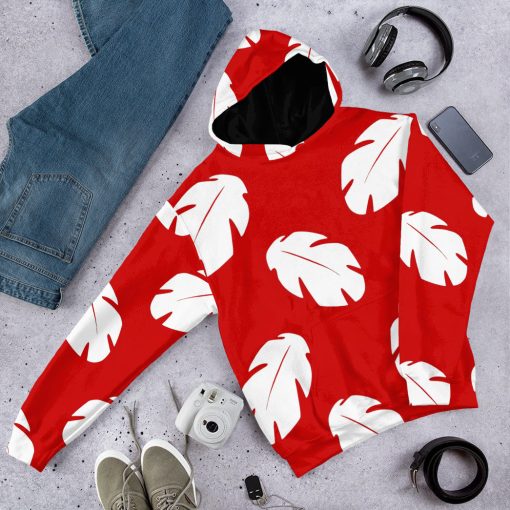 Gearhumans 3D Lilo Hawaiian Floral Leaves Custom Tshirt Hoodie Apparel