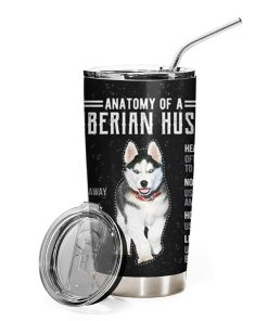 Gearhumans 3D Anatomy Of A Siberian Husky Custom Tumbler