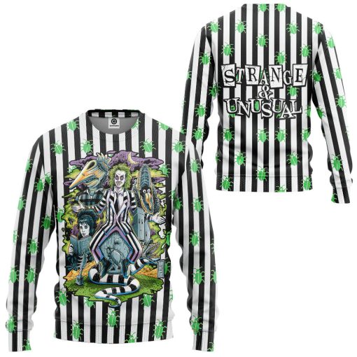 Gearhumans 3D Beetlejuice Stripes and Bugs Custom Hoodie Tshirt Apparel - Image 6
