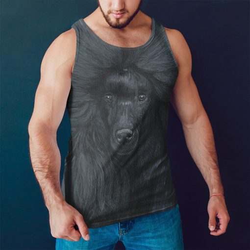 Gearhumans 3D Black Poodle Custom Tanktop - Image 2