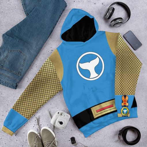Gearhumans 3D The Blue Wind Rangers Ninja Storm Custom Tshirt Hoodie Apparel - Image 13