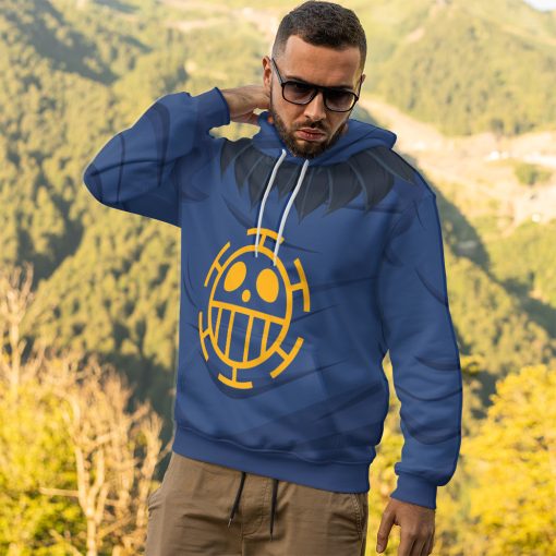 Gearhumans 3D One Piece Trafalgar DW ater Law Custom Hoodie Tshirt Apparel - Image 13