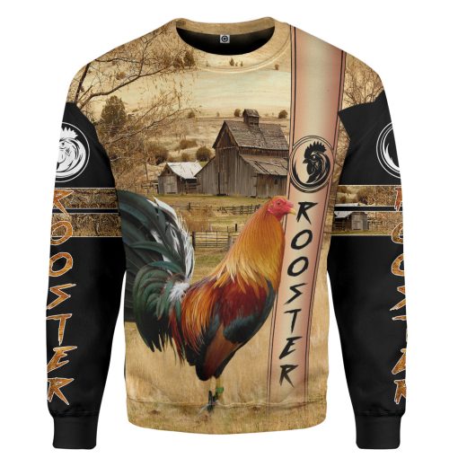 Gearhumans 3D Rooster Custom Tshirt Hoodie Apparel - Image 2