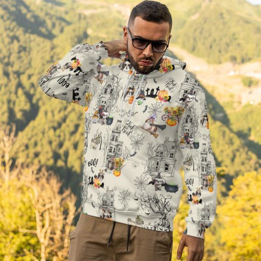 Gearhumans 3D Halloween Town With Shih Tzu Dog Custom Tshirt Hoodie Apparel - Image 14