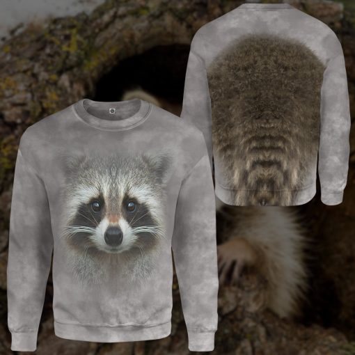 Gearhumans 3D Raccoon Custom Tshirt Hoodie Apparel - Image 9