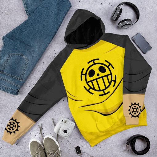 Gearhumans 3D One Piece Trafalgar DW ater Law  Custom Hoodie Tshirt Apparel - Image 14