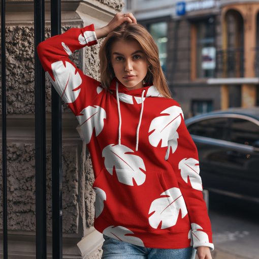 Gearhumans 3D Lilo Hawaiian Floral Leaves Custom Tshirt Hoodie Apparel