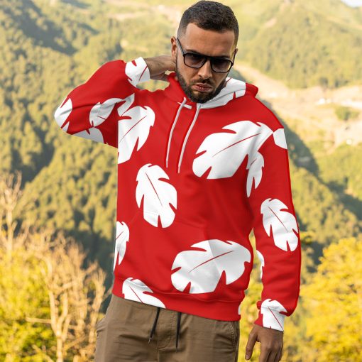 Gearhumans 3D Lilo Hawaiian Floral Leaves Custom Tshirt Hoodie Apparel