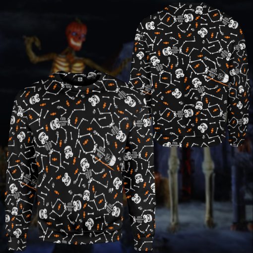 Gearhumans 3D SW Halloween Skeleton Stormtrooper Custom Tshirt Hoodie Apparel - Image 14