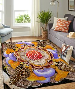 Gearhumans MUSHROOM MANDALA RUG