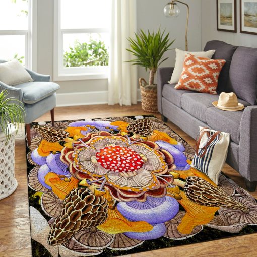 Gearhumans MUSHROOM MANDALA RUG