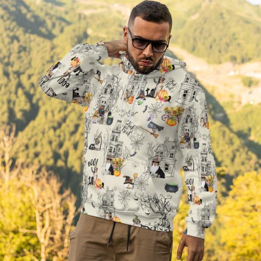 Gearhumans 3D Halloween Town With Australian Shepherd Dog Custom Tshirt Hoodie Apparel 14 Gearhumans 3D Halloween Town With Australian Shepherd Dog Custom Tshirt Hoodie Apparel - Image 14