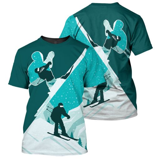 Gearhumans Skiing - 3D All Over Printed Shirt