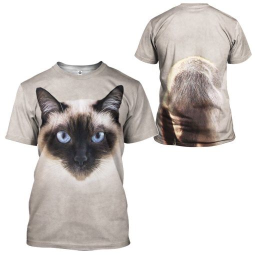 Gearhumans s 3D Siamese Cat Tshirt Hoodie Apparel - Image 7