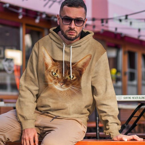 Gearhumans s 3D Abyssinian Cat Tshirt Hoodie Apparel - Image 8