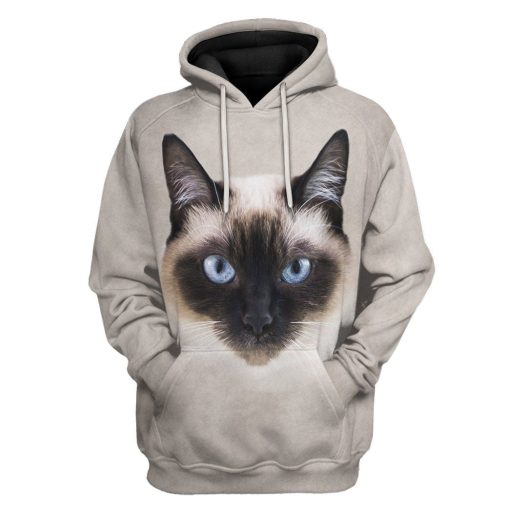Gearhumans s 3D Siamese Cat Tshirt Hoodie Apparel - Image 2