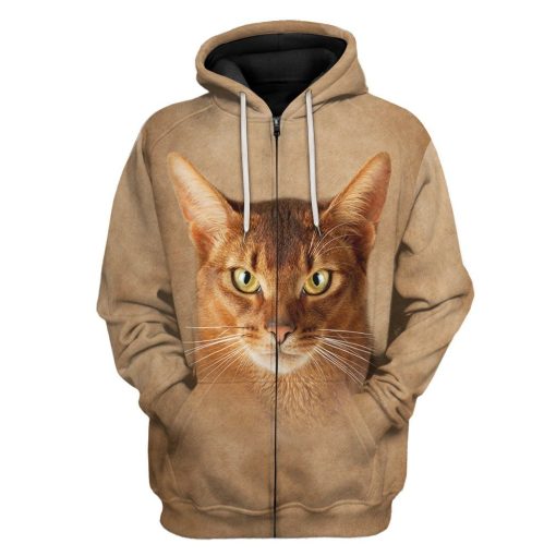 Gearhumans s 3D Abyssinian Cat Tshirt Hoodie Apparel - Image 5