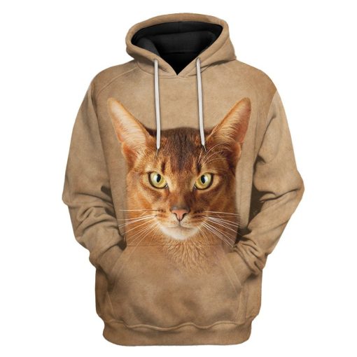 Gearhumans s 3D Abyssinian Cat Tshirt Hoodie Apparel - Image 2