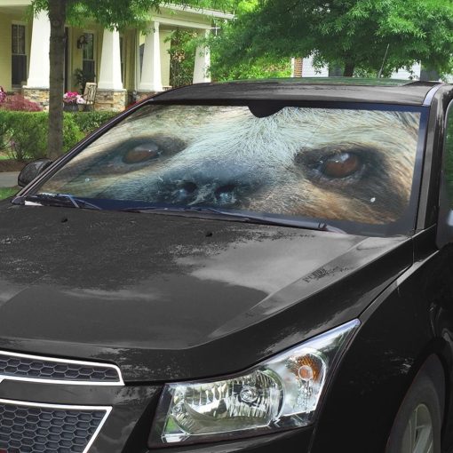 Gearhuman 3D Sloth Smiling Eyes Sunshade - Image 5