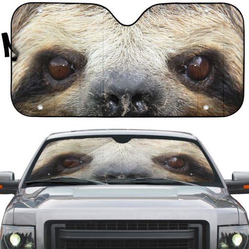 Gearhuman 3D Sloth Smiling Eyes Sunshade - Image 2