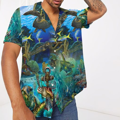 Gearhuman 3D Turtles Hawaii Shirt - Image 3