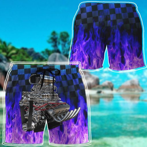 Gearhuman 3D Purple Hot Rod Shorts - Image 6