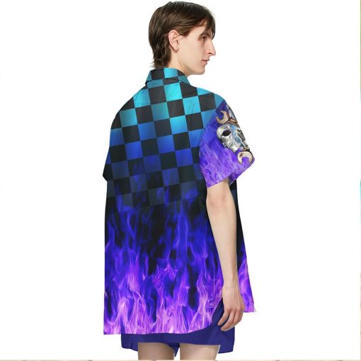 Gearhuman 3D Purple Fire Hot Rod Hawaii Shirt 7 Gearhuman 3D Purple Fire Hot Rod Hawaii Shirt - Image 7