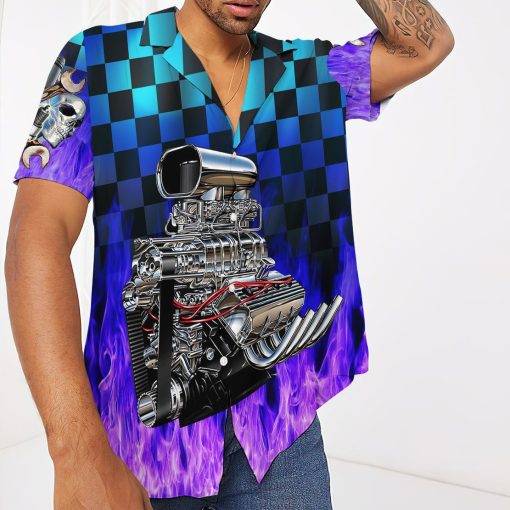 Gearhuman 3D Purple Fire Hot Rod Hawaii Shirt 5 Gearhuman 3D Purple Fire Hot Rod Hawaii Shirt - Image 5