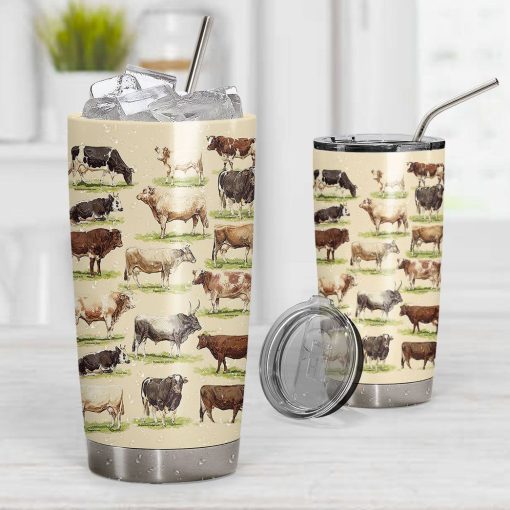 Gearhuman 3D Types Of Cows Tumbler - Image 5