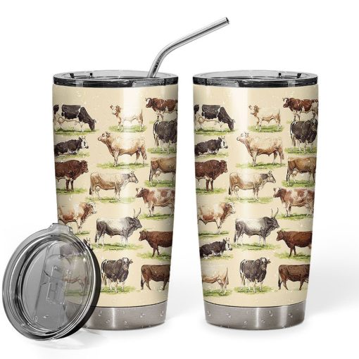 Gearhuman 3D Types Of Cows Tumbler - Image 3