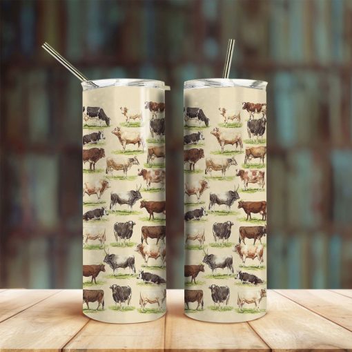 Gearhuman 3D Types Of Cows Tumbler - Image 6