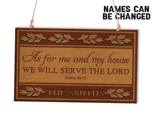 Gearhuman 3D We Will Serve The Lord Custom Name Door Plate Sign