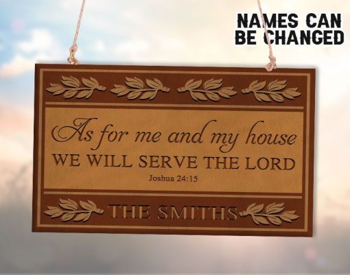 Gearhuman 3D We Will Serve The Lord Custom Name Door Plate Sign - Image 4
